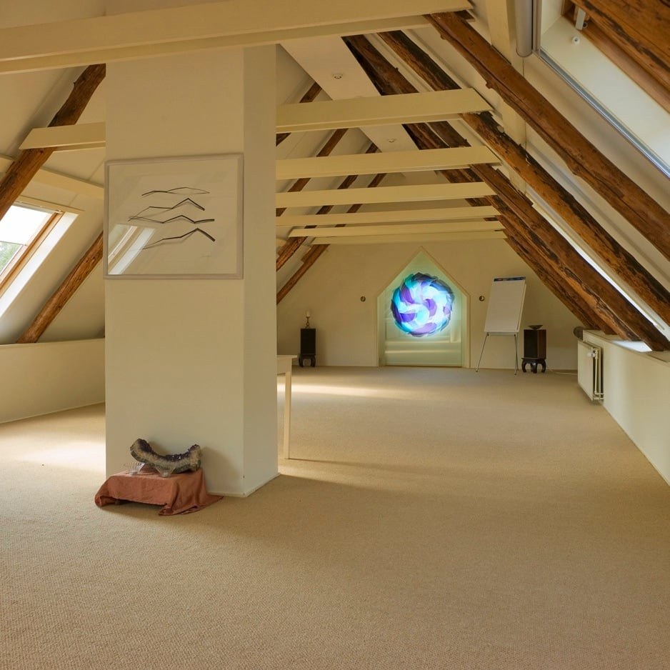 The light-filled breakout and meditation room in the Temple