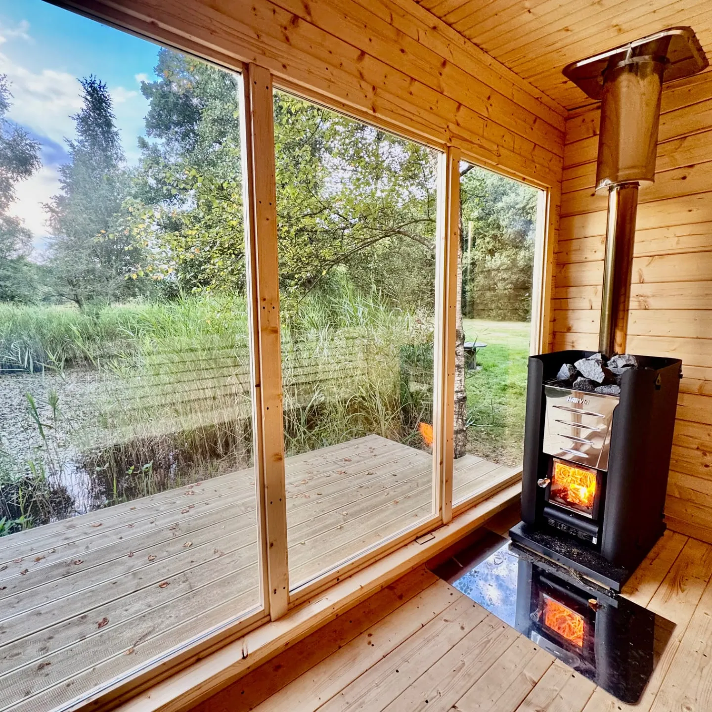 Het wellnessgedeelte met sauna bij New Eden